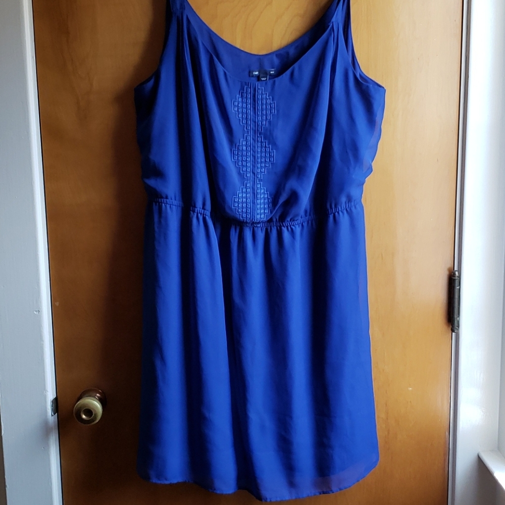 NWOT Blue Gap Dress with Embroidery